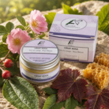 Cerat rosa contre les boutons et rongeurs pour les peaux matures. Le pot avec son emballage en carton.
